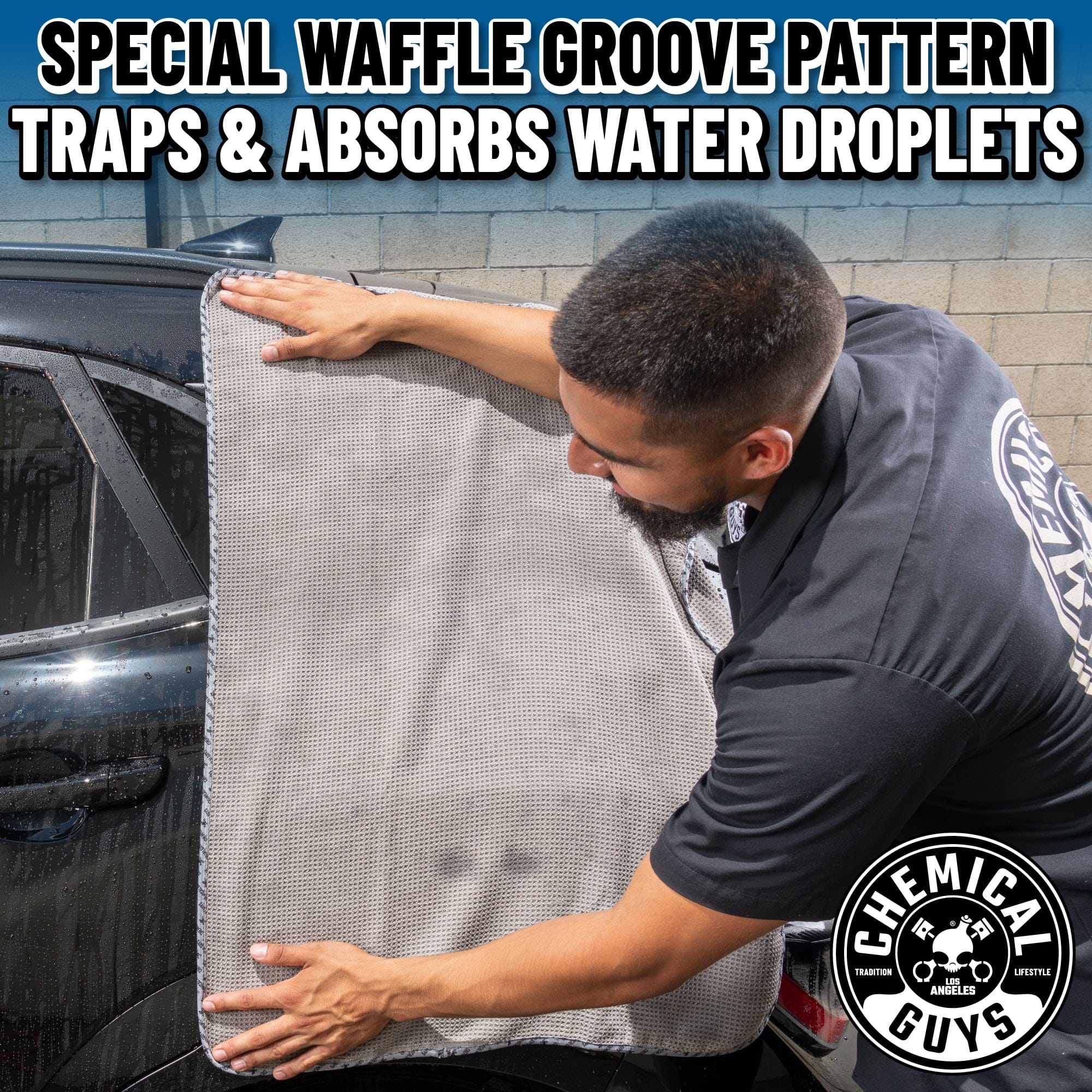 WaffleWeaveGrayMatterMicrofiberDryingTowel - Image 3