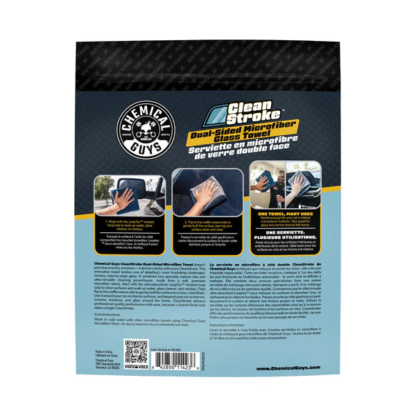 CleanStrokeDual-SidedMicrofiberGlassTowel2-Pack - Image 4